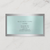 グレーシルバーガラスフレームメタリックアミニマルクア 名刺 (裏面)