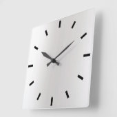 グレーシルバーグラファイトグラデーションブミニマルラック スクエア壁時計 (傾斜)