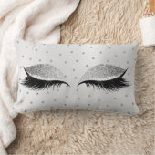 グレーシルバーグリッターアイズメイクアップラッシュスワロフスキー ランバークッション (ブランケット)