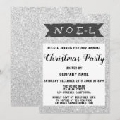 グレーシルバーグリッター Noel カンパニークリスマスパーティー 招待状 (正面/裏面)