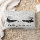 グレーシルバーグレーのメイクアップまぶしハローゴージャス ランバークッション (ブランケット)