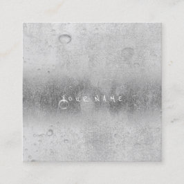 グレーシルバーグレー抽象芸術ウォーターリネンボール スクエア名刺