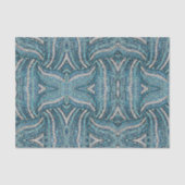 グレーシルバーターコイズティール（緑がかった色）ブルーボヘミア 薄葉紙 (正面)