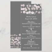 グレーシルバードエレガントットGlamのメ結婚ニューカード メニュー (正面/裏面)