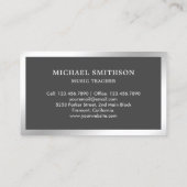 グレーシルバーフォイルギターミュージック先生ギタリスト 名刺 (裏面)