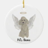 グレーシルバープードル悔やみや弔慰メモリアル セラミックオーナメント (裏面)