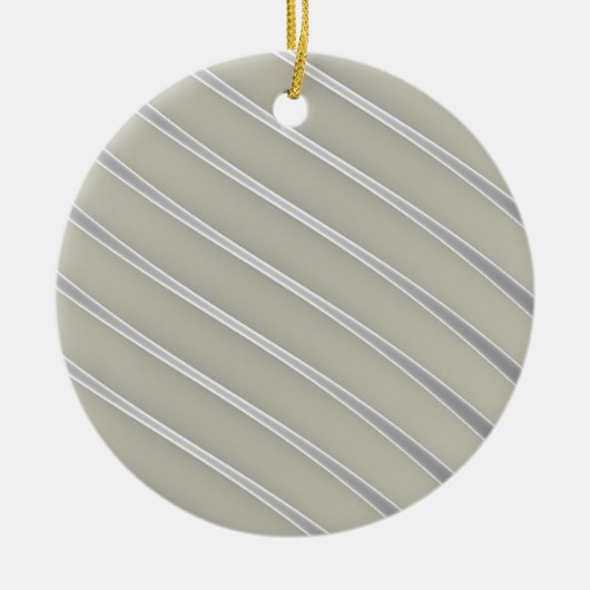 グレーシルバー曲線シック抽象芸術フロー セラミックオーナメント (正面)