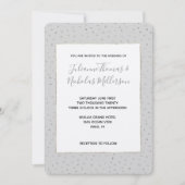グレーシルバー紙吹雪の結婚式 招待状 (正面)