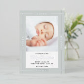 グレーシルバー選択の愛の導入の採用ベビー 箔招待状 (立ち正面)