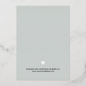グレーシルバー選択の愛の導入の採用ベビー 箔招待状 (裏面)