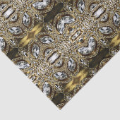 グレーシルバー金ゴールドとブラックアートデコ模様 薄葉紙 (詳細)