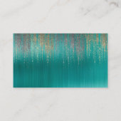 グレーシルバー金ゴールドメタリックミントマトリックスサイバーレイン 名刺 (裏面)