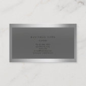 グレーシルバー金属フレームミニマルモノクロ 名刺 (裏面)