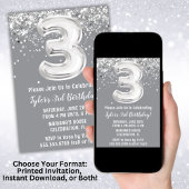 グレーシルバー3rd誕生日パーティの招待状 招待状