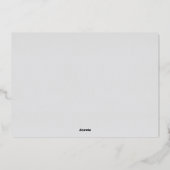 グレーシルバー・フォイルの真正性証明書 箔招待状 (裏面)