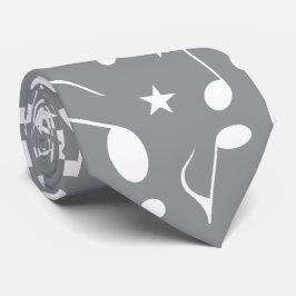 グレーシンプルのおもしろいとホワイトミュージックノート ネクタイ