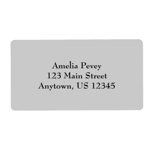グレーシンプルの平積みラベル ラベル (正面)