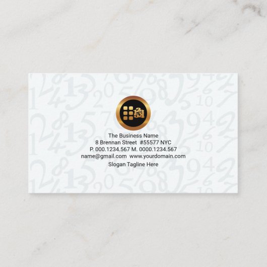 グレーシンプルの浮動小数点数 名刺 (裏面)