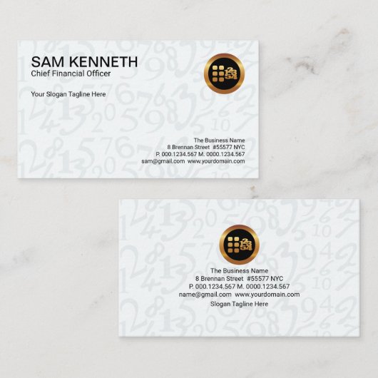 グレーシンプルの浮動小数点数 名刺 (正面/裏面)