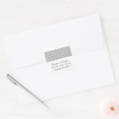 グレーシンプルのChevron Save the Dateステッカー スクエアシール (封筒)