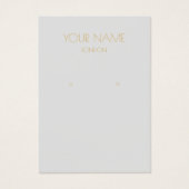 グレーシンプルイヤリング表示カード (正面)