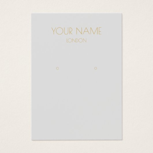 グレーシンプルイヤリング表示カード (正面)