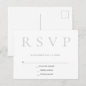 グレーシンプルウェディングsvpポストカード インビテーションポストカード (正面/裏面)