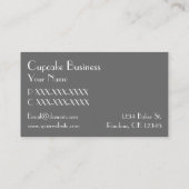 グレーシンプルカップケーキのベーカリーの名刺 名刺 (裏面)
