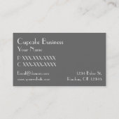 グレーシンプルカップケーキのベーカリーの名刺 名刺 (裏面)