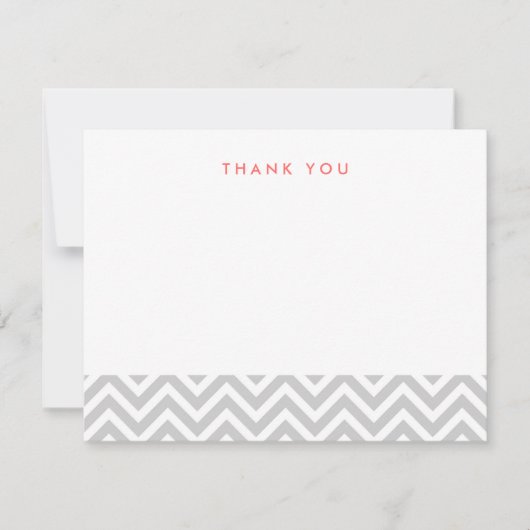 グレーシンプルシボロンサンキューノートカード ノートカード (正面)