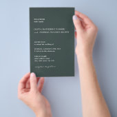 グレーシンプルタイポグラフィモダン結婚式招待状 チラシ (ハンドル)