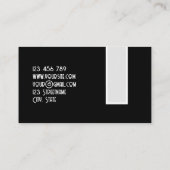 グレーシンプルブラック写真建築家 名刺 (裏面)
