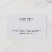 グレーシンプルプロフェッショナルミニマル名刺 名刺 (裏面)