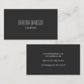 グレーシンプルモダンエレガント 名刺 (正面/裏面)
