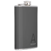 グレーシンプルモダンモノグラムパーソナライズされたフラスコ フラスク (右)