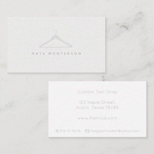 グレーシンプル服店名刺 名刺 (正面/裏面)