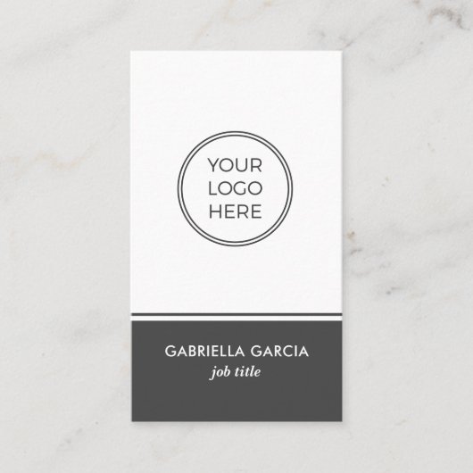 グレーシンプル汎用ロゴQRコード名刺 名刺 (正面)