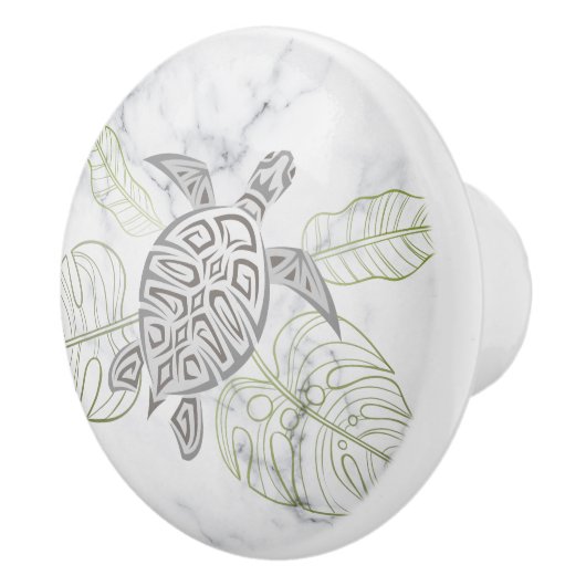 グレーシーウミガメ熱帯大理石沿岸 セラミックノブ (右)