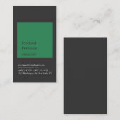 グレーシーグリーンストライプコンサルタント名刺 名刺 (正面/裏面)