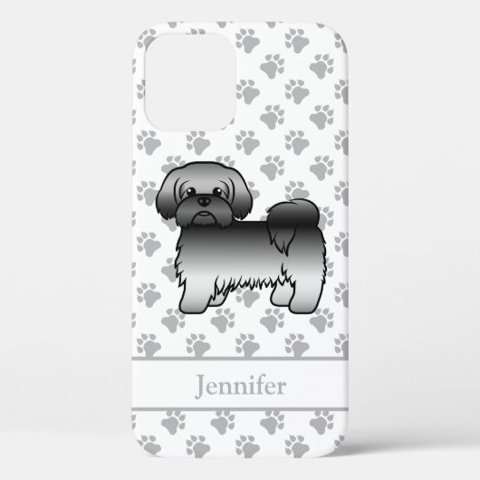 グレーシーズーかわいいキャラクターデザインの犬と名前 Case-Mate iPhoneケース (裏面)