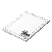 グレーシーズー(犬)Tzuかわいい漫画の犬のイラストレーション ノートパッド (回転)