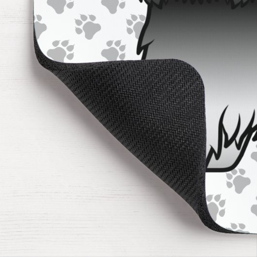 グレーシーズー（犬）Tzuかわいい漫画の犬のイラストレーション マウスパッド (コーナー)