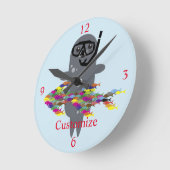 グレーシールサンダー_コーブ ラウンド壁時計 (傾斜)