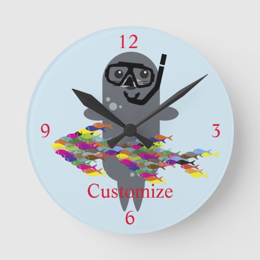 グレーシールサンダー_コーブ ラウンド壁時計 (正面)