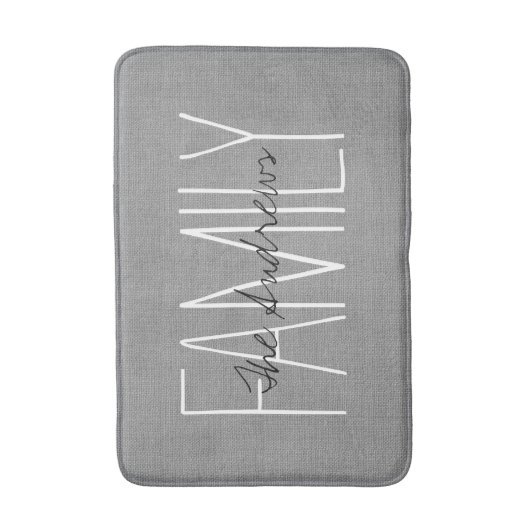 グレーシ素朴ックファミリーモノグラム バスマット (正面縦)