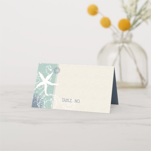 グレージェイドダスティブルービーチ結婚式 プレイスカード (正面)