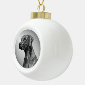 グレージオメトリックドッグ セラミックボールオーナメント (右)