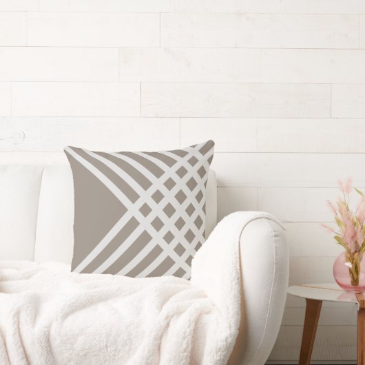 グレージオメトリパターン装飾用クッション クッション (ソファ)