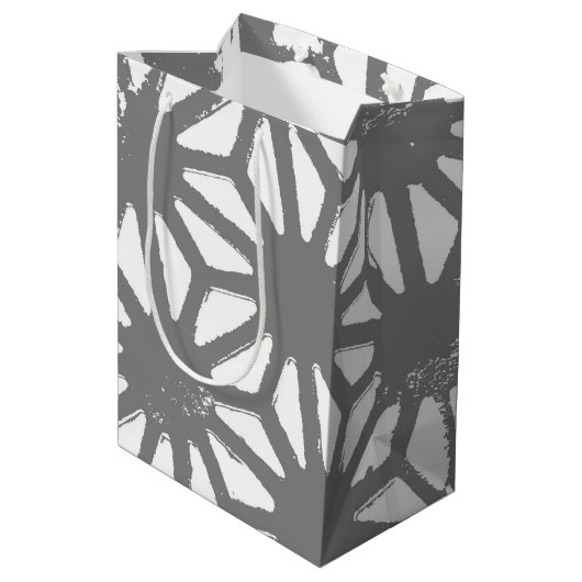 グレージオメトリパターン ミディアムペーパーバッグ (裏面アングル)