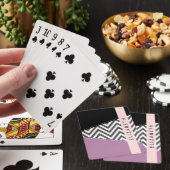 グレージグザグレイ、グレーシェブロン、紫、あなたの名前 トランプ (インサイチュ)